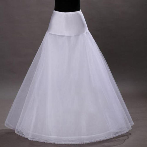 Weiß 3 Reifen 1 Schicht Petticoat Krinoline Unterrock Braut Hochzeit Accessoires