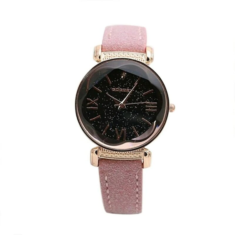 Nueva marca de moda cuero de oro rosa relojes mujer vestido casual de cuarzo reloj de pulsera reloj de mujer reloj de las mujeres