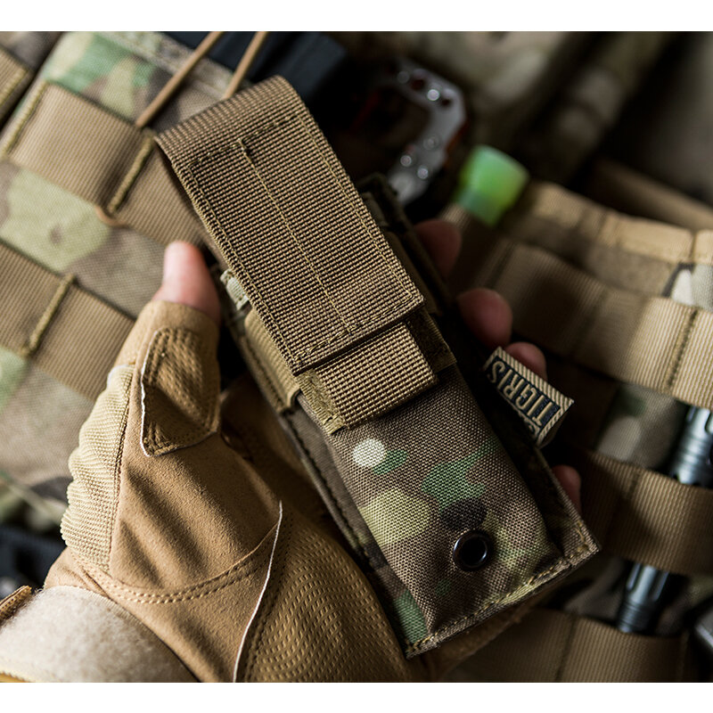 OneTigris-bolsa MOLLE de una sola pistola, 1000D, nailon, Glock, cinturón de cintura, multiherramienta, funda para linterna