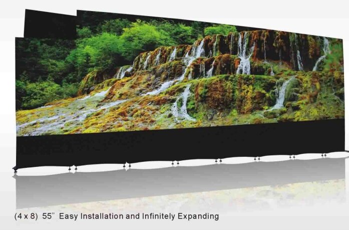 4k plus Full HD TV wall 0 mm bezel Spliced lcd video wall 4x3 lg panel 55''computer  LCD video wall