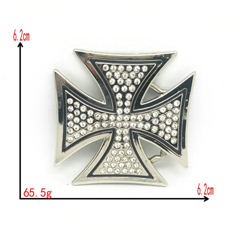 Atacado chapeado cruz ocidental vintage com diamante decorativo cowboy fivela de cinto para acessórios de cinto de 4 cm