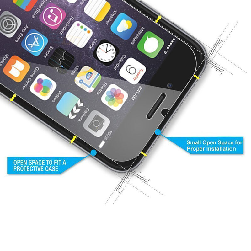 Protecteur d'écran en verre trempé de haute qualité, pour iPhone 6 6s plus 7 plus 5s 4 SE 8 plus X