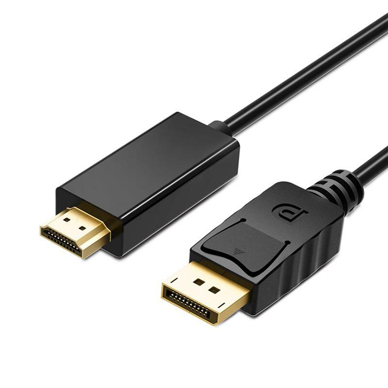 2020 nuevo 1,8 m Cable de DP a HDMI 1080P macho a macho DisplayPort a HDMI Audio adaptador Cable para ordenador portátil HDTV proyector