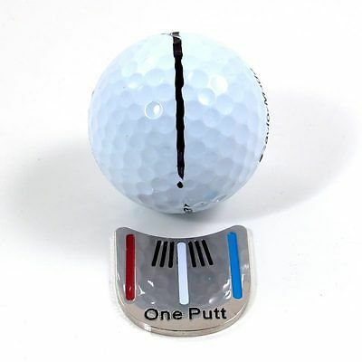 One Putt Golf Putting Alignment Aiming Tool Ball Marker with Magnetic Hat Clip wholesale Golf Ball Mark Drop Ship