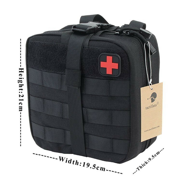 TACTIFANS Erste-Hilfe-Beutel Aufnäher Molle-Klettverschluss Amphibious Tactical Medical Kit EMT-EDC-Notüberlebensausrüstung IFAK