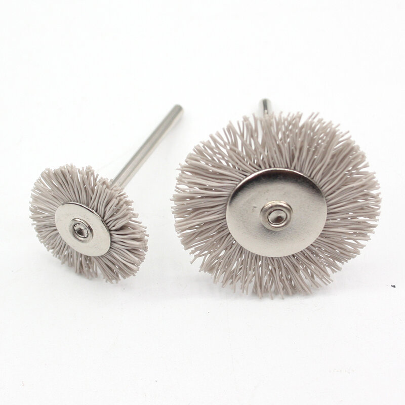 4 pcs dunpont fiber brush nylon polishing disc dunpont mop wheel polishing roller shank 3mm for electric grinder wood polishing