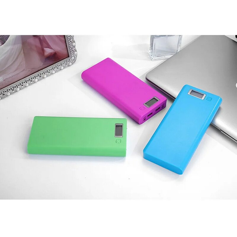 8x18650 DIY Mobile Power Bank Batterie Lagerung Box Schnell Ladegerät 5V 2.4A Dual USB Telefon Power Fall für Xiaomi Huawei Iphone