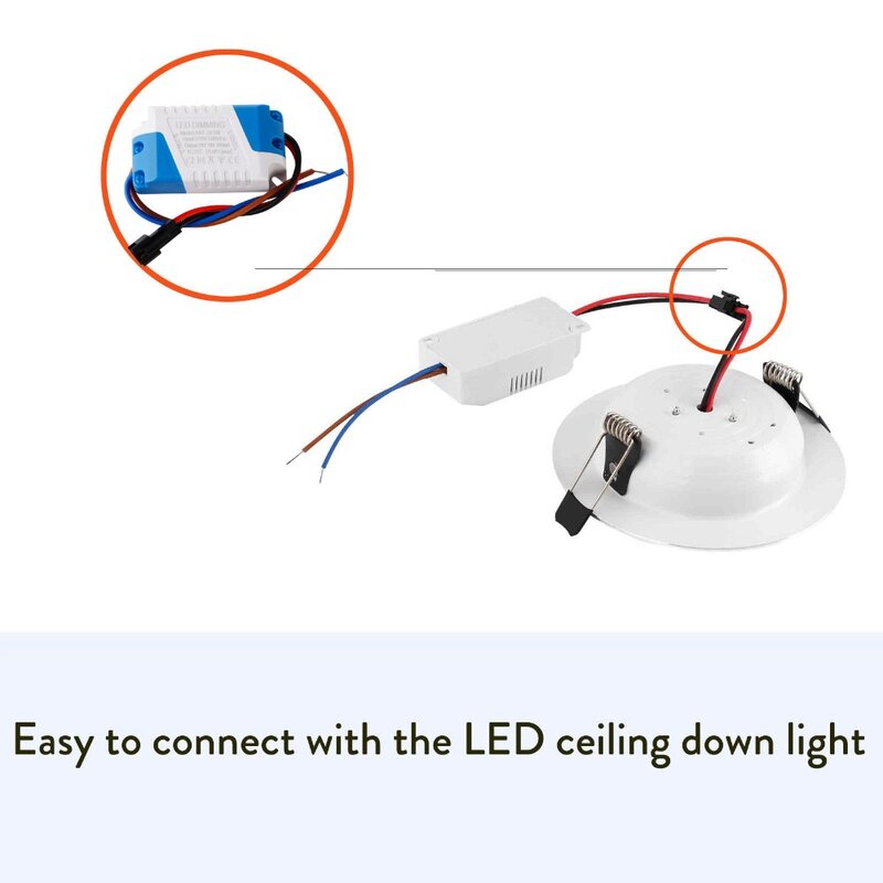 Controlador de corriente constante LED regulable, 3W, 5W, 7W, 8-10W, 15W, 15-24W, salida de fuente de alimentación de 300mA, buzo externo para luz descendente LED
