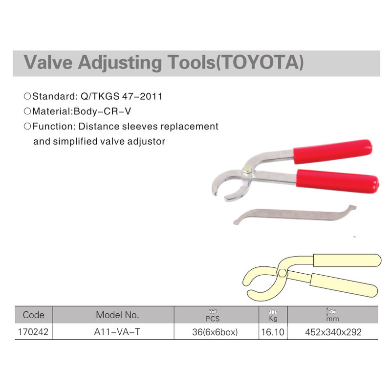 Jetech profesjonalne zawór narzędzie do regulacji dla Toyota zawór regulacji narzędzia chrome ze stali chromowo-wanadowej