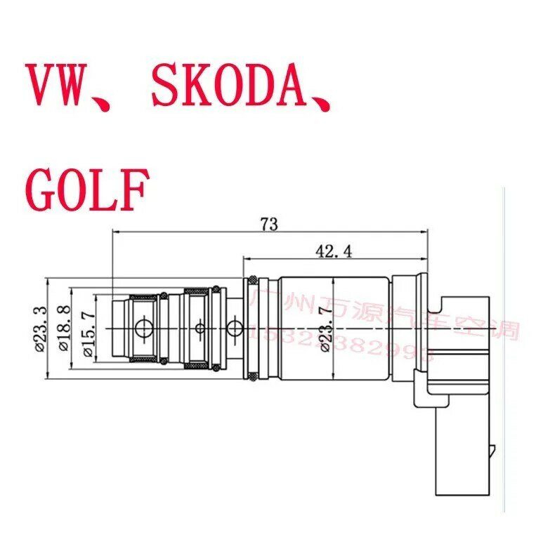 Valvola di controllo del compressore A/C per Volkswagen SKODA GOLF per parti di riparazione Auto AC compressore 6 cvc14