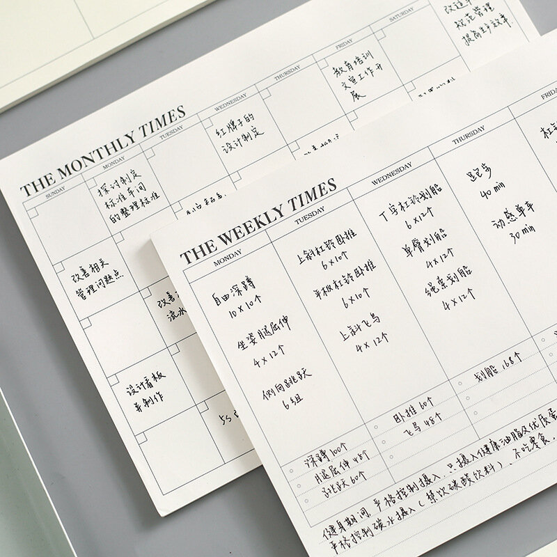 Prosty biznes plan dnia notatka gruby rozkładany harmonogram notatnik przenośny notatnik