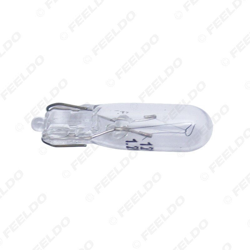 FEELDO 30Pcs Warm White Car T5 Wedge 12V 1.2W Halogen Bulb External Halogen Lamp Replacement Dashboard Bulb Light #FD-2933