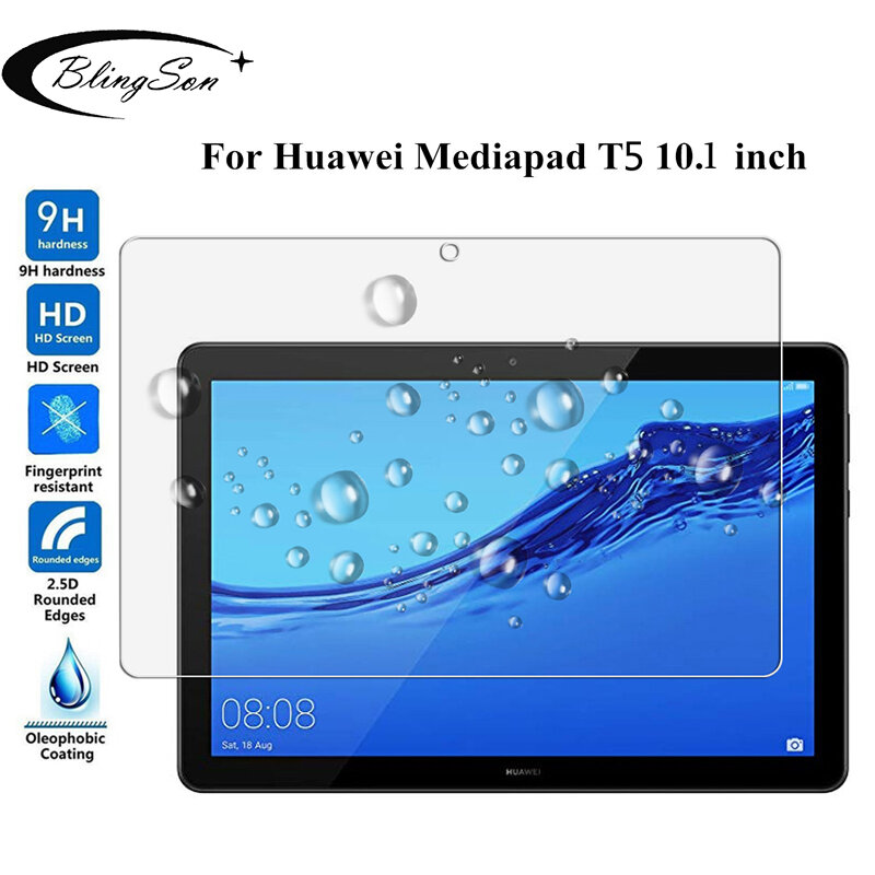 Protector de pantalla de vidrio templado para tableta, película protectora para Huawei MediaPad T5 10, AGS2-W09/L09/L03/W19, 9H, 10,1 pulgadas