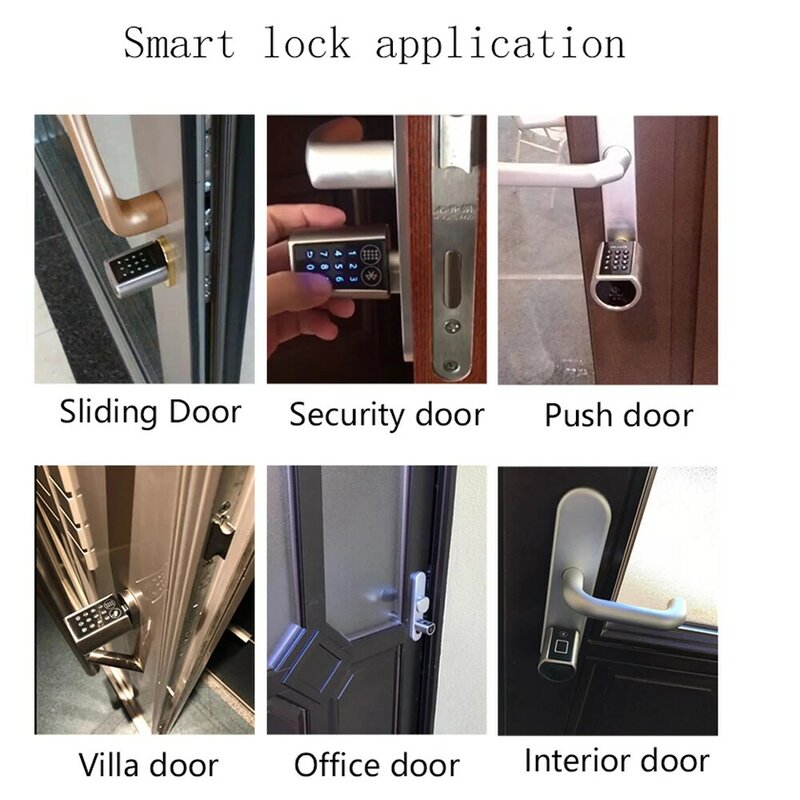 New Smart Cylinder Lock With APP Keyless Electronic Door Lock Bluetooth Lock Digital Code RFID Card Electric Lock