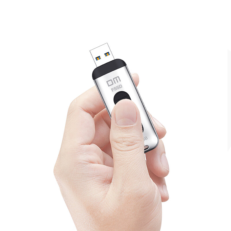 DM-F200 USB Flash Drive, 128GB, Mini Memory Stick, Dispositivo de Armazenamento, Grande Capacidade, SSD Externo, USB 3.1