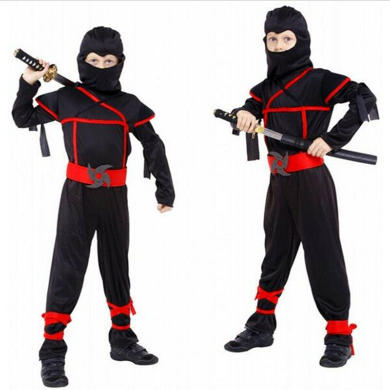 Boys Children Costumes Martial Arts Ninja Cosplay Costumes For Kids Children Day Halloween Fancy Party Decorations