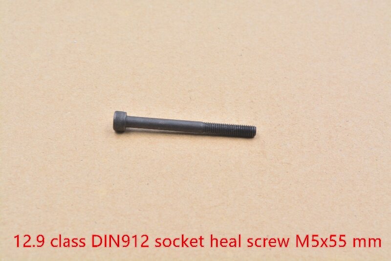 O wysokiej wytrzymałości śruby ze stopu stali DIN912 M5x55 12.9 klasy gniazdo leczyć nakrętka z łbem sześciokątnym 1 sztuk