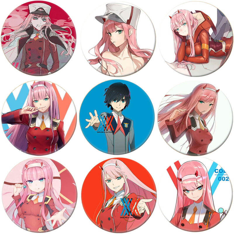 Darling in the Franxx Anime Cosplay Danemark ge, ontariTwo Amole Brooch, Pins, Collection Bags, Backpacks, Cartoon Danemark ges, 1Pc