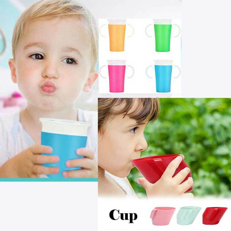 360 Degree Can Be Rotated Magic Cup Baby Learning Drinking Cup LeakProof Child Water Cup Bottle 260ML