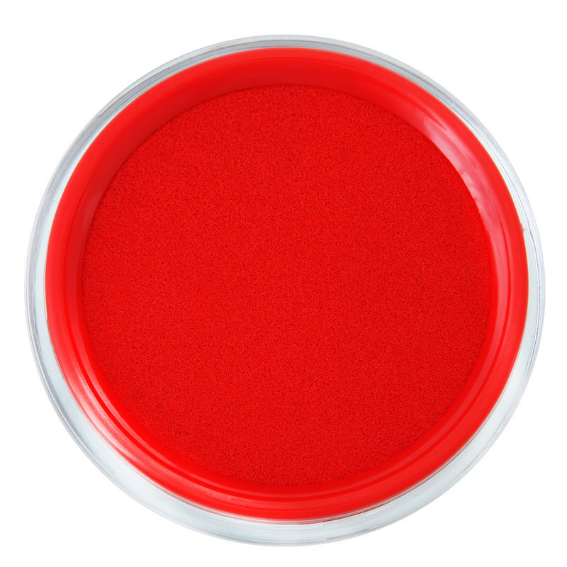 Almohadilla para sello de color rojo, almohadilla de tinta pigmentada de alta calidad para sello Febric, material de oficina, suministros escolares