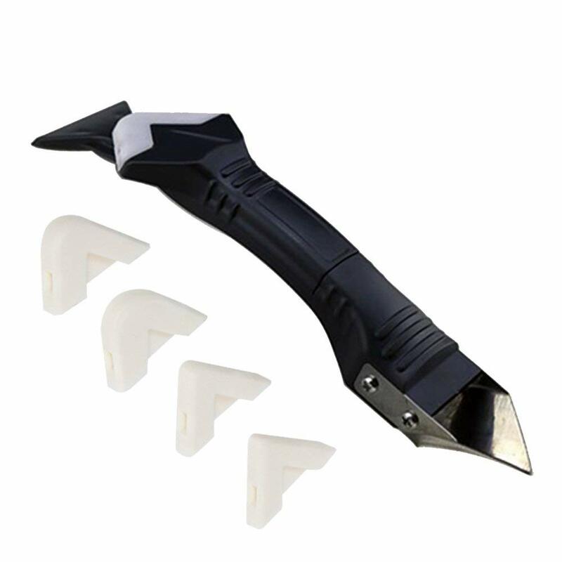 3 in 1 Caulking Tools,Caulk Finisher and Remover with Stainless Steel Blade Silicone Sealant Finishing and Removal Tool