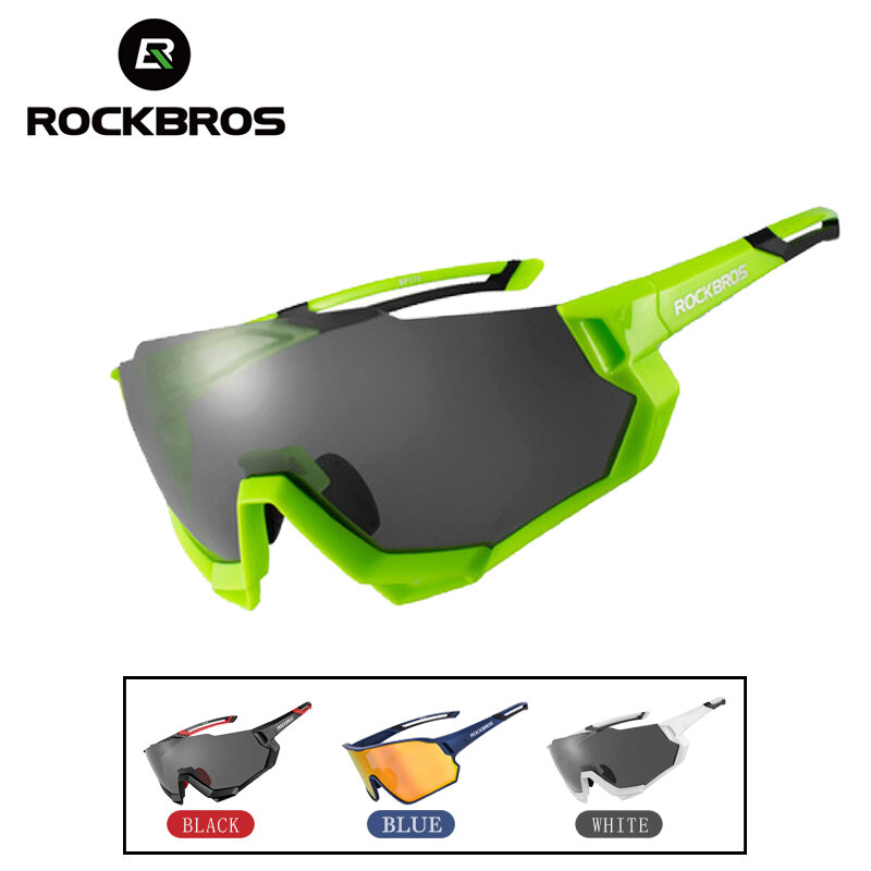 ROCKBROS Photochromic Polarized Cycling Glasses 레이싱 자전거 안경 마운틴 MTB 자전거 타기 낚시 사이클링 선글라스 Man