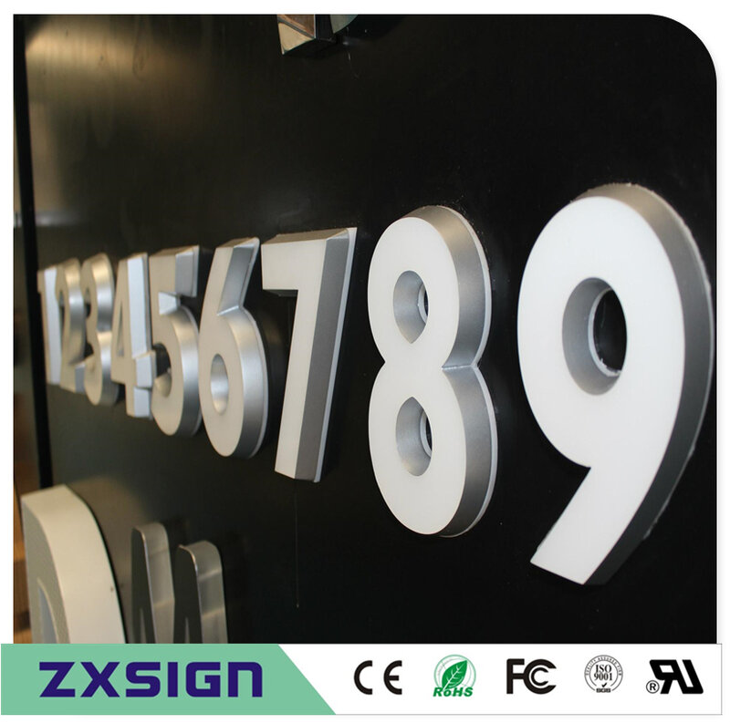 15cm high Super high brightness illuminated acrylic LED house numbers/small home numbers/ modern digital doorplate