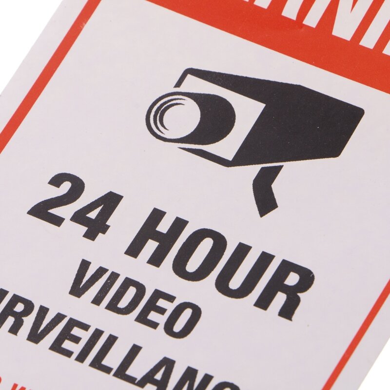 2020 nuevo 10 unids/lote impermeable PVC CCTV Video vigilancia seguridad pegatina señales de advertencia