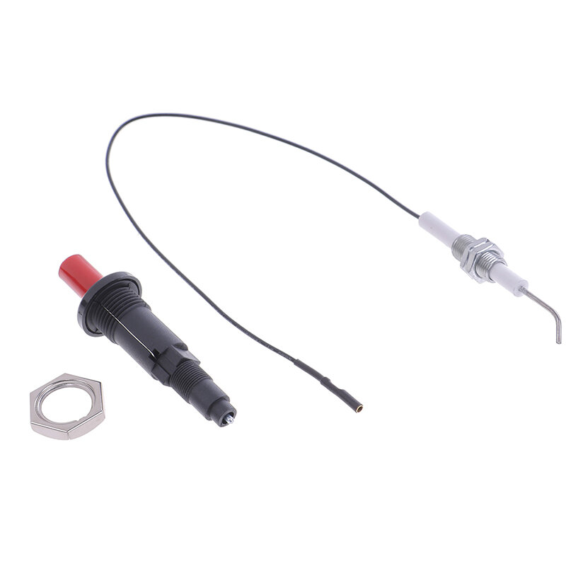 Conjunto de ignição piezo spark, com cabo de 30 cm de comprimento, botão de encaixe para cozinha, acessórios para eletrodomésticos