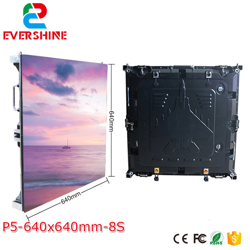 Panel de pantalla LED 3 en 1 para exteriores, tablero LED a todo color, P5, resistente al agua, HD, RGB, SMD2525