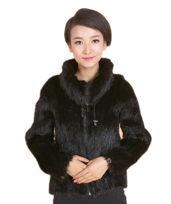 Новое женское меховое пальто, норковая оплетка, куртка с высоким воротником, Норковое Пальто, куртка с лацканами