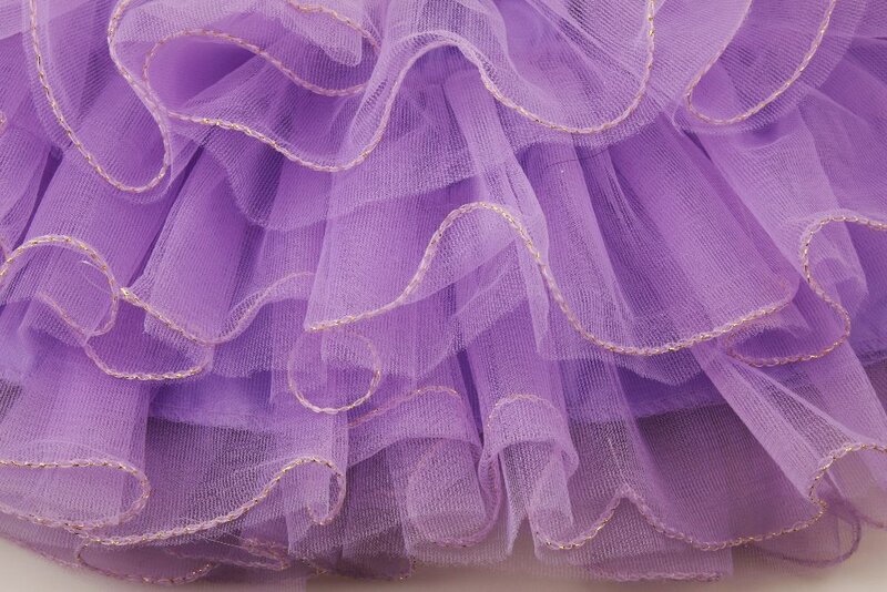 Girls Fluffy 2-8 Years Chiffon Pettiskirt Solid Colors 3 Lays tutu skirts girl Dance Skirt Christmas Tulle Petticoat