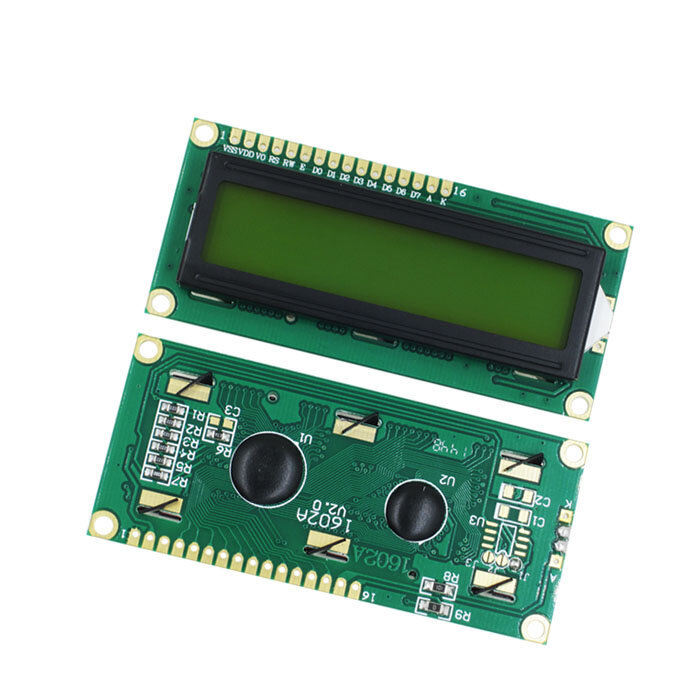 20 piezas-Módulo de pantalla LCD de 16x2 caracteres, controlador HD44780, pantalla azul/verde, luz negra, LCD1602, 1602