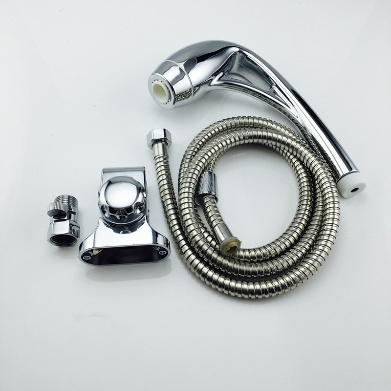 4 stück Anzug ABS Kunststoff Druck Boost Wasser Saving Hand Dusche Set Düse Spary Dusche Halter Ventil 1,5 m Schläuche galvani