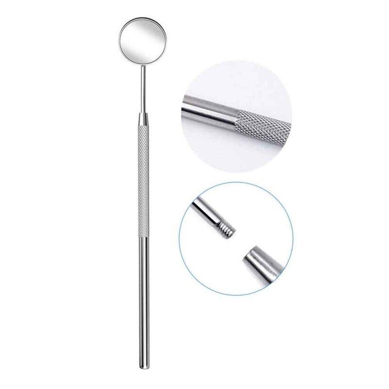 Lusterko stomatologiczne lustro inspekcyjne lustro do makijażu czyszczenie zębów narzędzia stomatologiczne ze stali nierdzewnej dla osób osobistych i domowych