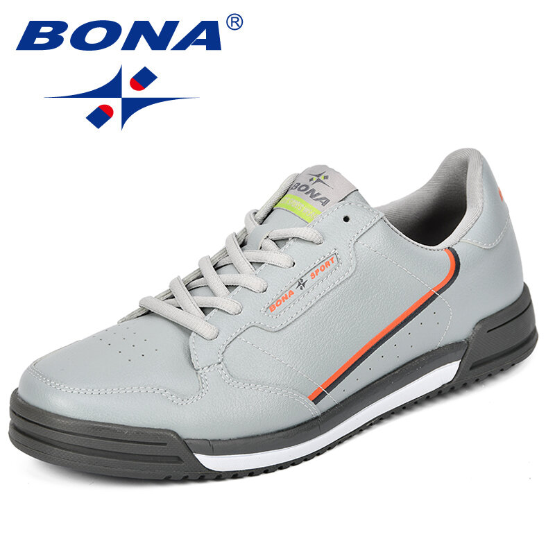 BONA Fashion Men Flats Shoes Autumn Breathable Men's Casual Shoes Trend Lightweight Leisure Shoes Comfortable Sneakers Shoes