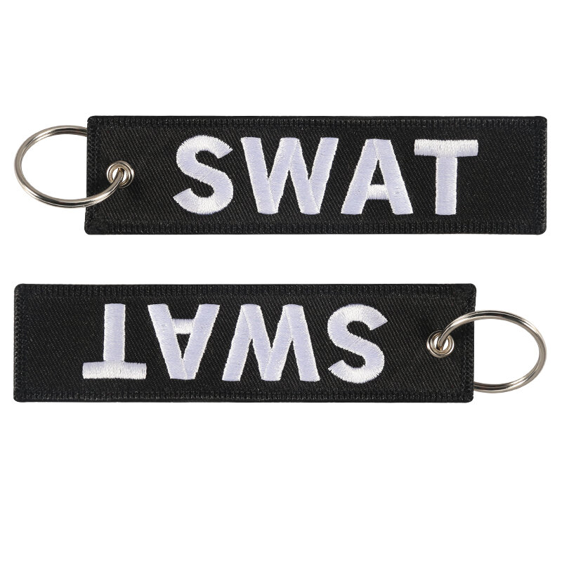 POMPOM 3PC Swat พวงกุญแจสำหรับ Motorcycyles และรถยนต์ Stitch OEM key ผ้า 12.5x3 ซม.key tag พวงกุญแจแฟชั่น sleuytelhanger
