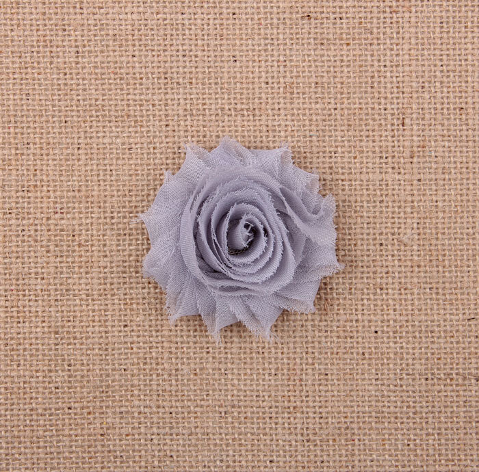 Yundfly-flores de gasa desgastadas para niña, accesorios para el cabello, flores de tela deshilachadas 3D para diademas, 10 piezas