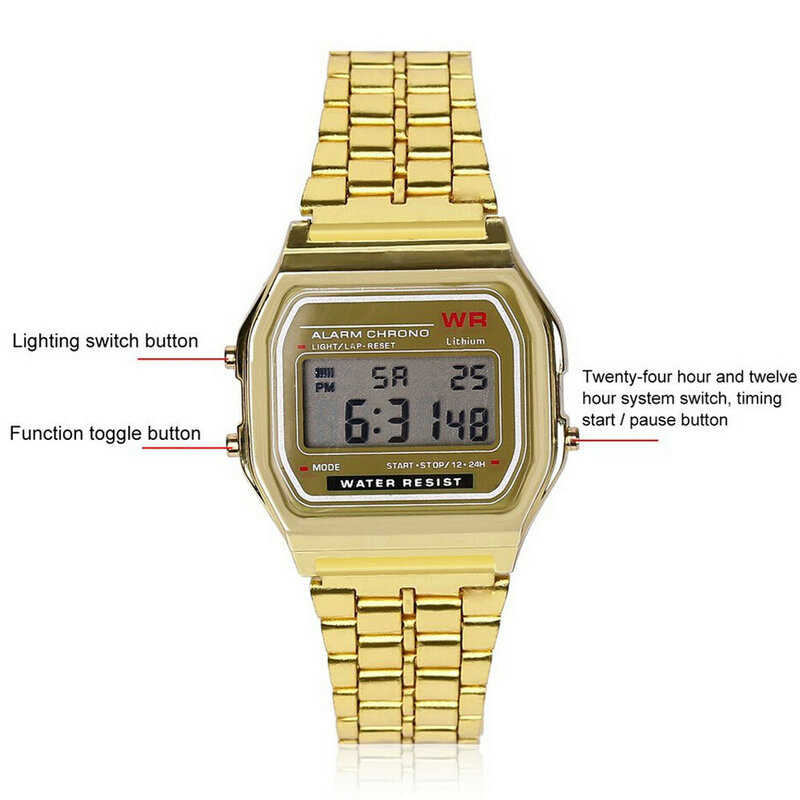 Luxury mens Sports watches LED Digital Waterproof Quartz Wrist Watch Men Business Clock WristWatch Women Man Watch Bracelet USPS