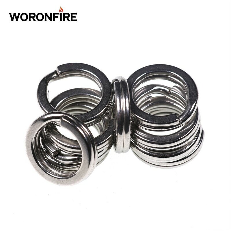 50pcs/100pcs Fishing Solid Ring 304 Stainless Steel Fishing Ring Jigging Loop For Blank Crank Bait Connector Fishing Accessories