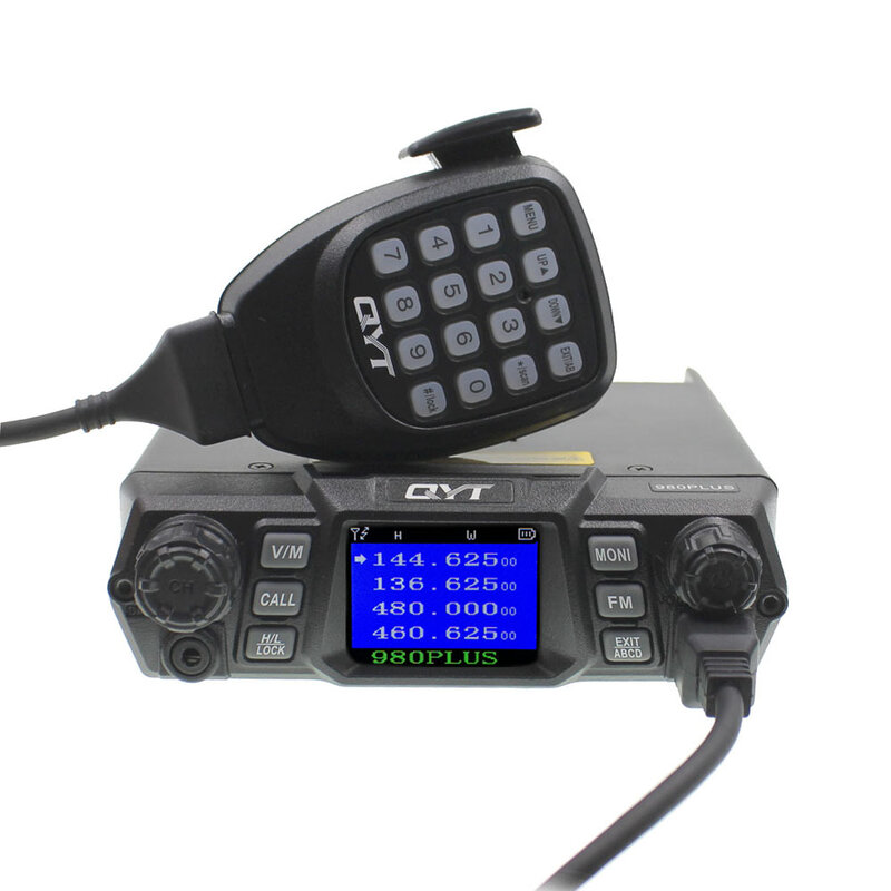 QYT KT-980 Plus Walkie Talkie 136-174MGHz 400-470MHz VHF UHF Dual Band Quad Siaga KT-980Plus Mobil Radio Mobile Radio Ham Radio