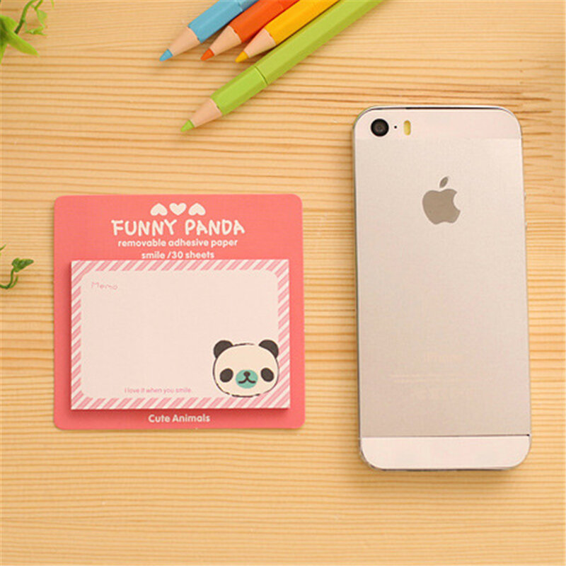 DL BF31 Baru Kreatif Lucu Panda Posting Bagian Posting Hadiah untuk Siswa Alat Tulis untuk Perlengkapan Kantor Siswa Alat Tulis untuk