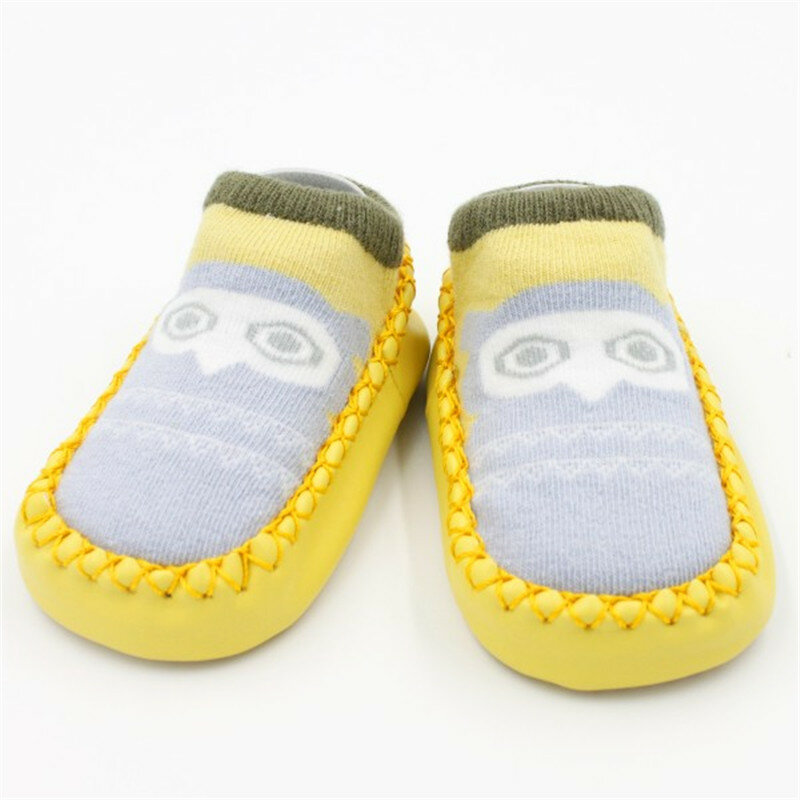 1 пара осень-зима для животных хлопковые носки противоскользящие мягкие для маленьких мальчиков носки с резиновой подошвой, носки для девочек носки с забавными рисунками