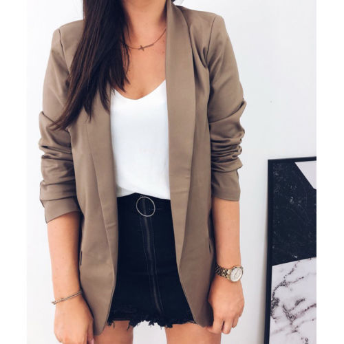 HIRIGIN mujeres un botón Slim Casual negocio Blazer traje otoño caliente abrigo prendas de vestir variedades