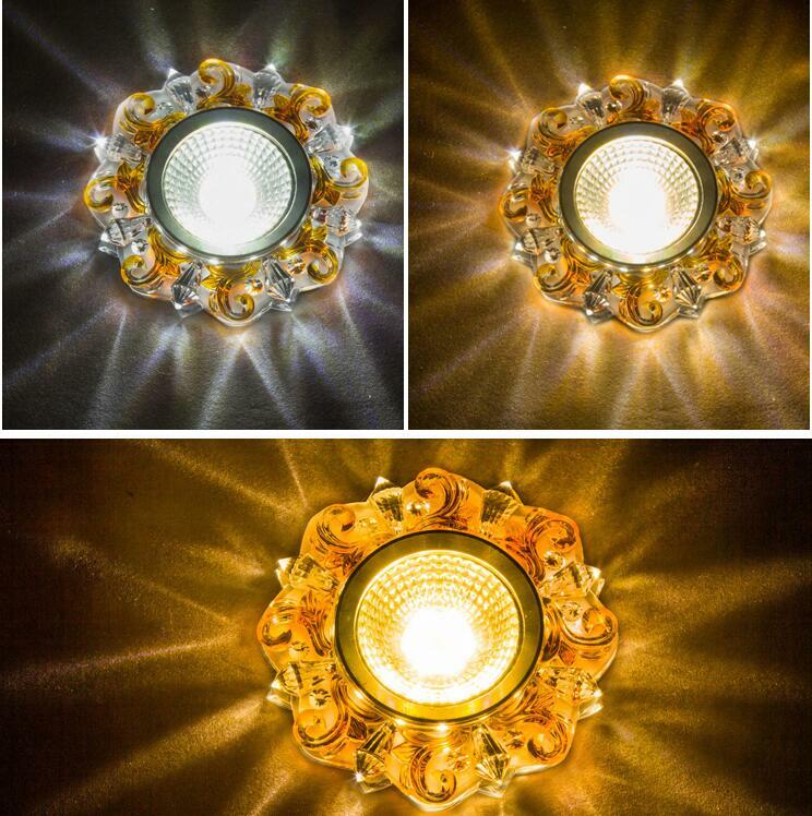 3 wát pha lê led downlight nhỏ led đèn cho tủ ac85-265v nhà trang trí trong nhà