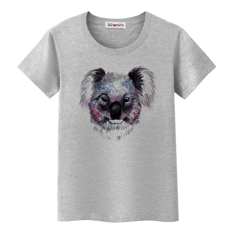 Maglietta adorabile di Koala di nuovo arrivo di bgpomodoro maglietta sveglia di estate di vendita calda delle donne belle magliette casuali superiori