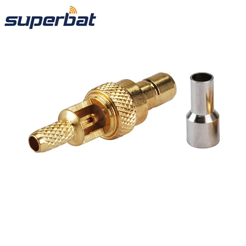 Superbat SMB Female Straight Solder Attachment RF Coaxial Connector for Cable RG174 RG178 1.13mm