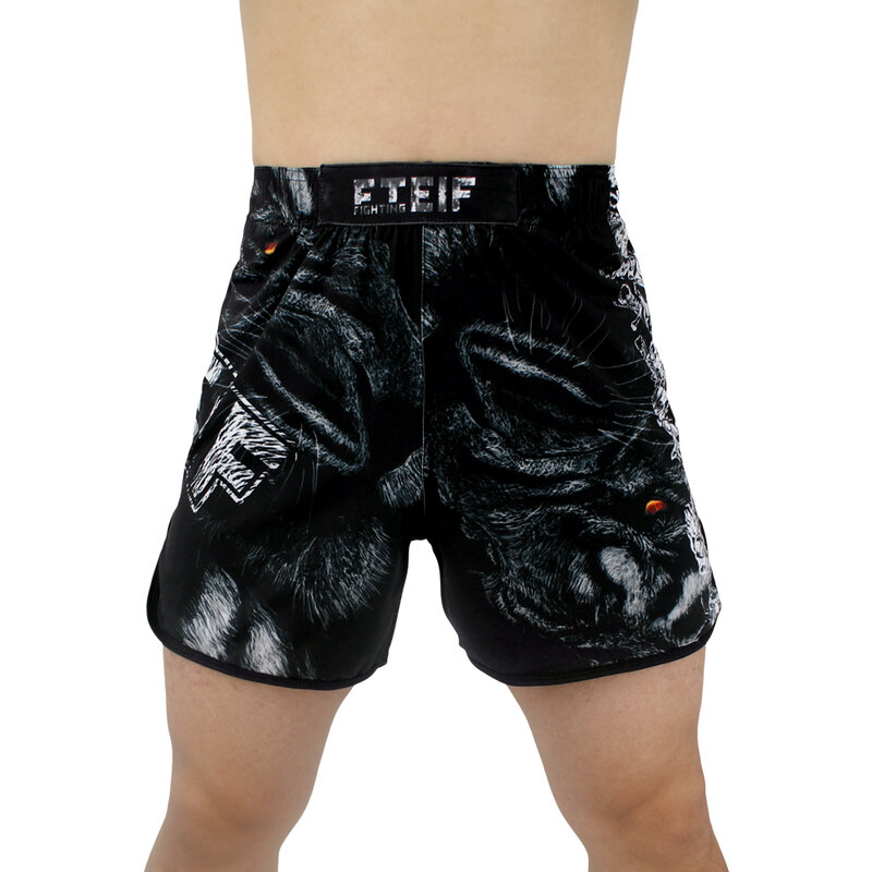 SOFT bermuda barata de boxe com elástico, shorts de cobra venenosa e tigre, para esportes e movimentos de mma, Muay Thai, kickboxing, Jujitsu, sanda