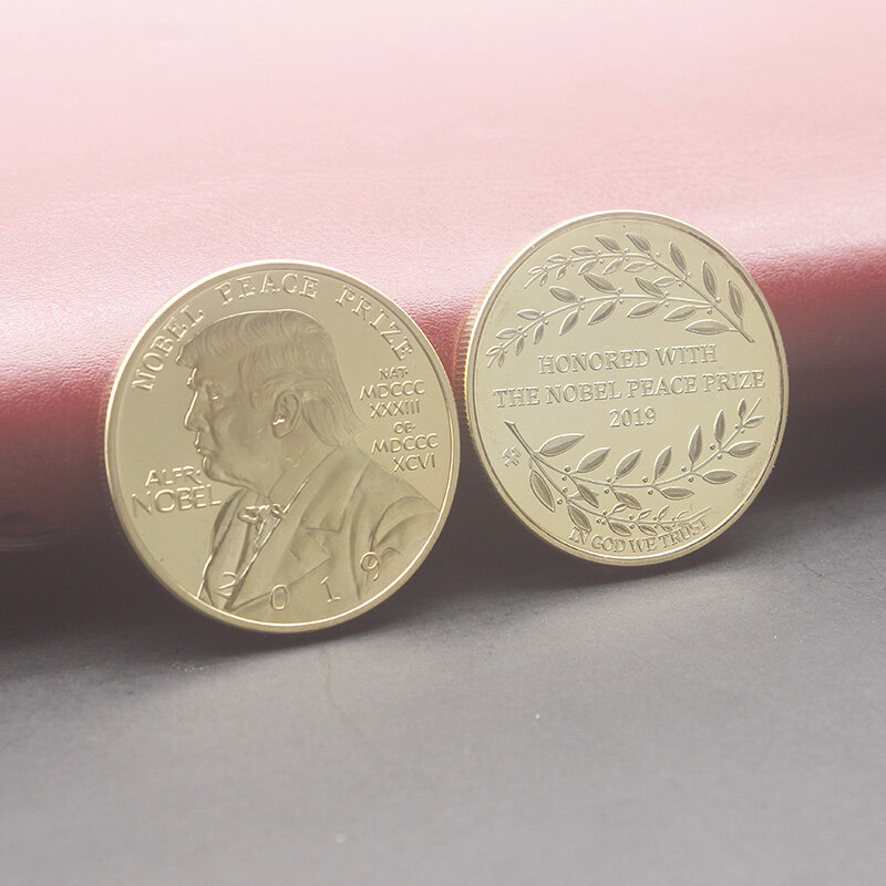 Бесплатная доставка Золото Серебро Цвет памятный дань США Дональд монеты с изображением Трампа
