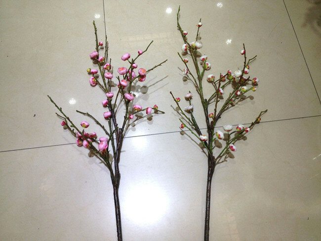 Magasin d'usine] fleur de prunier, fleur artificielle de simulation, ouverture de fleur avec pendaison de crémaillère de mariage